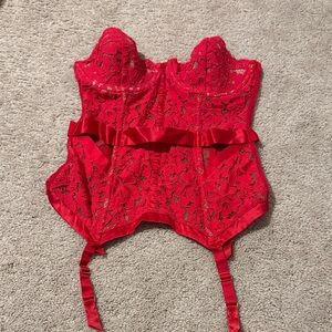 Victoria’s Secret Red Lace Corset